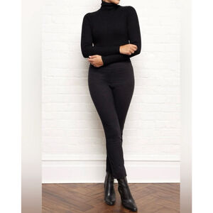 Margaret M Slimming Pant Black Jacquard Pull-On Stretch Cropped Ankle Size XXL